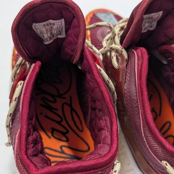 NWT Versace Chain Reaction Sneakers - Burgundy and Orange - Picture 9 of 13